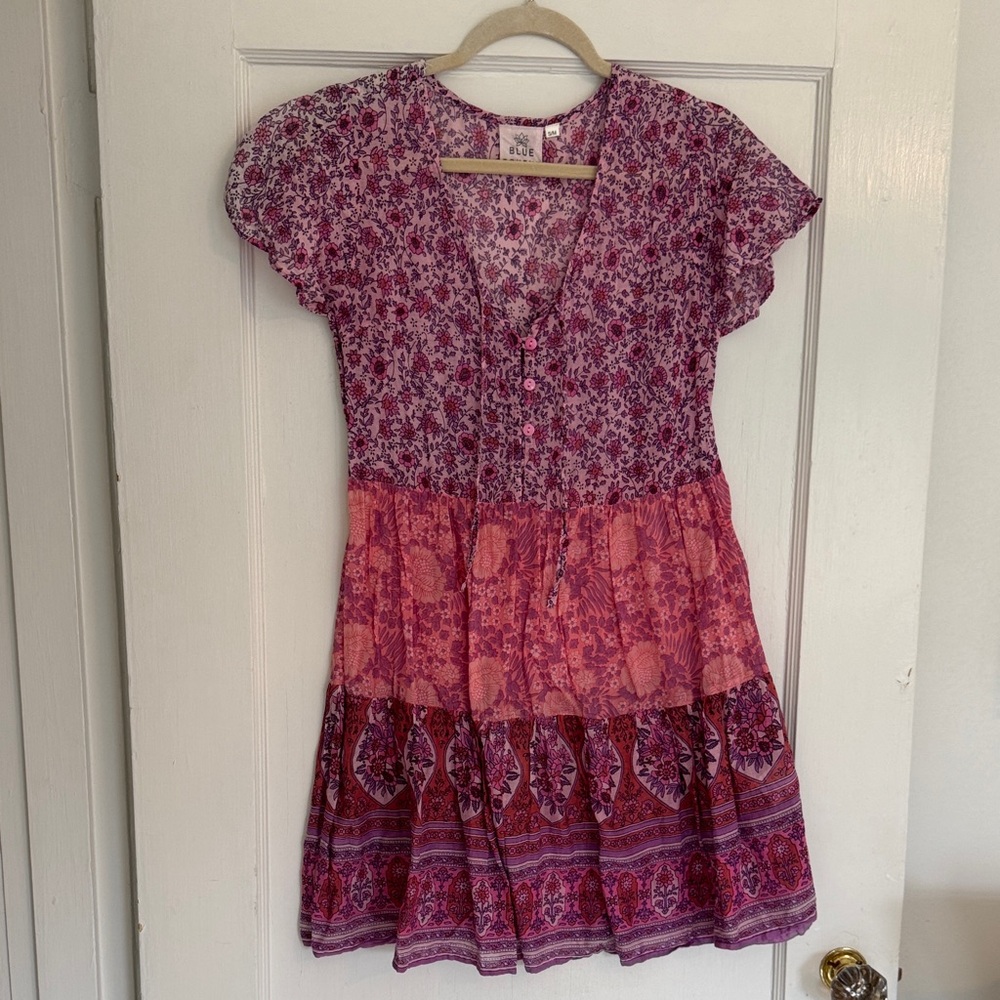 Boheme Pink and Purple Floral Coverup